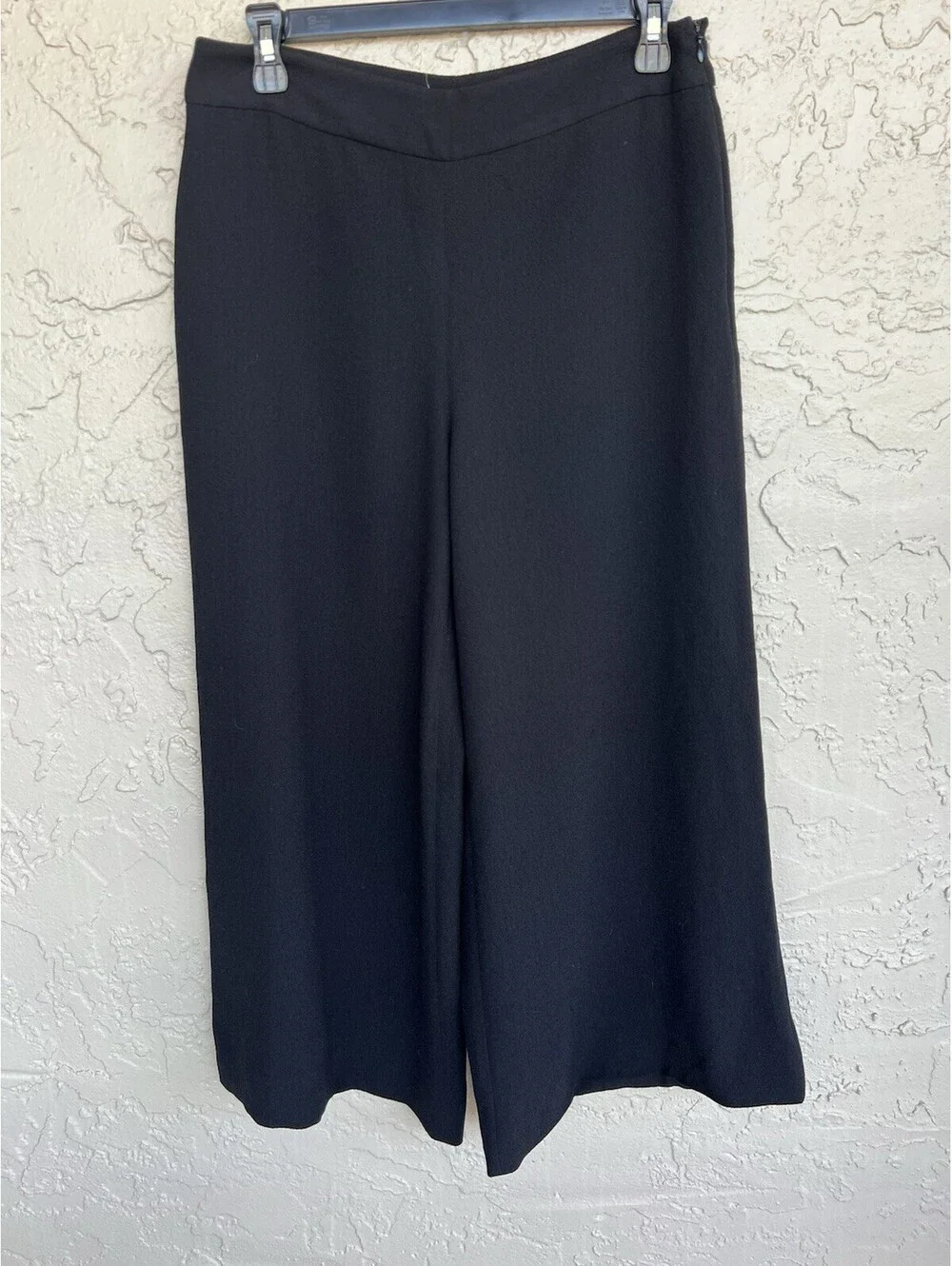 Madewell Womens Black Crepe Cropped Wide Leg Pants Size 6 30/24”